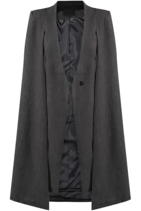 Grey Cloak Cape Overcoat