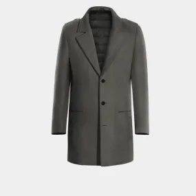 Grey Overcoat with epaulettes