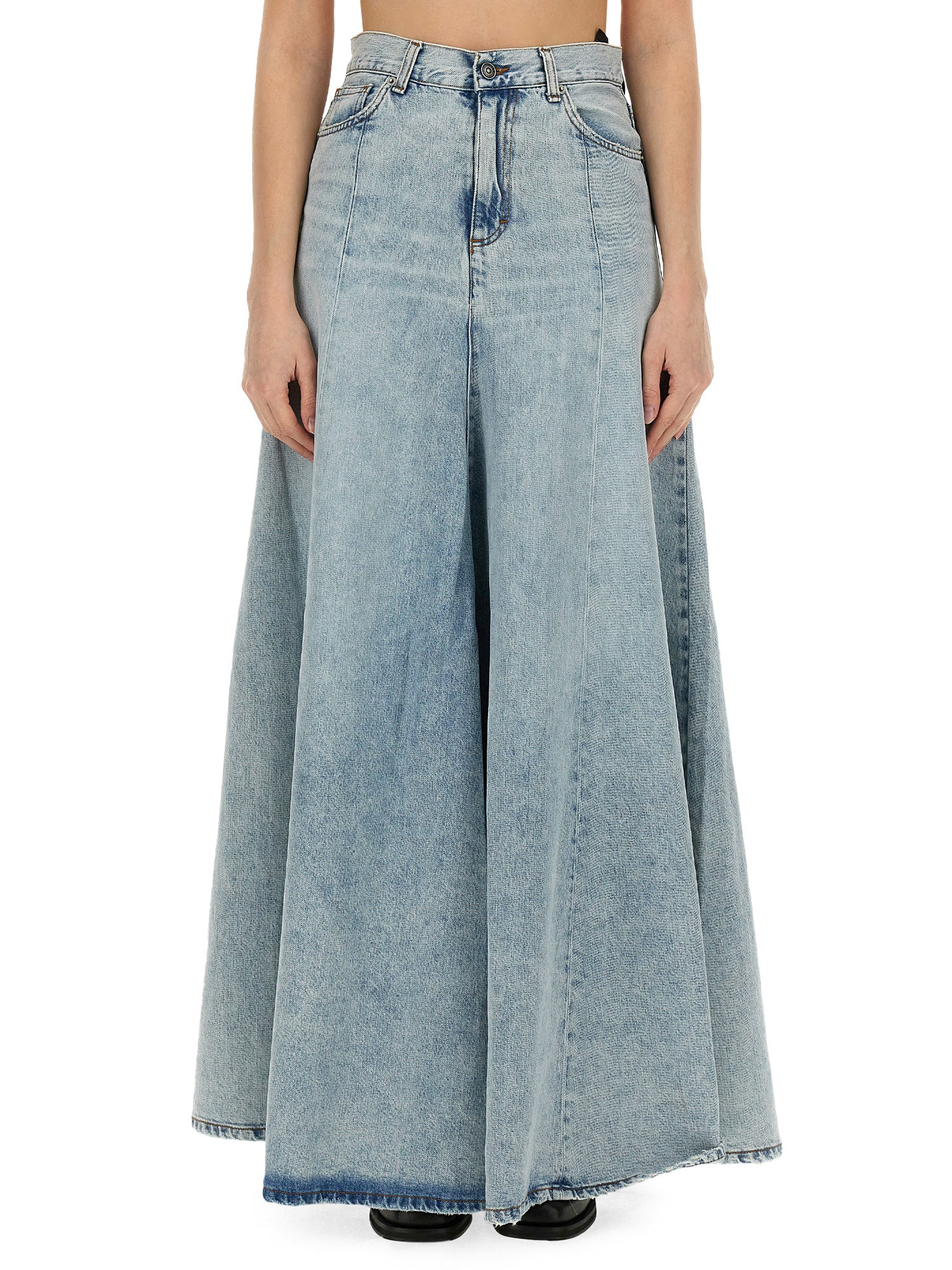 HAIKURE    LONG DENIM SKIRT