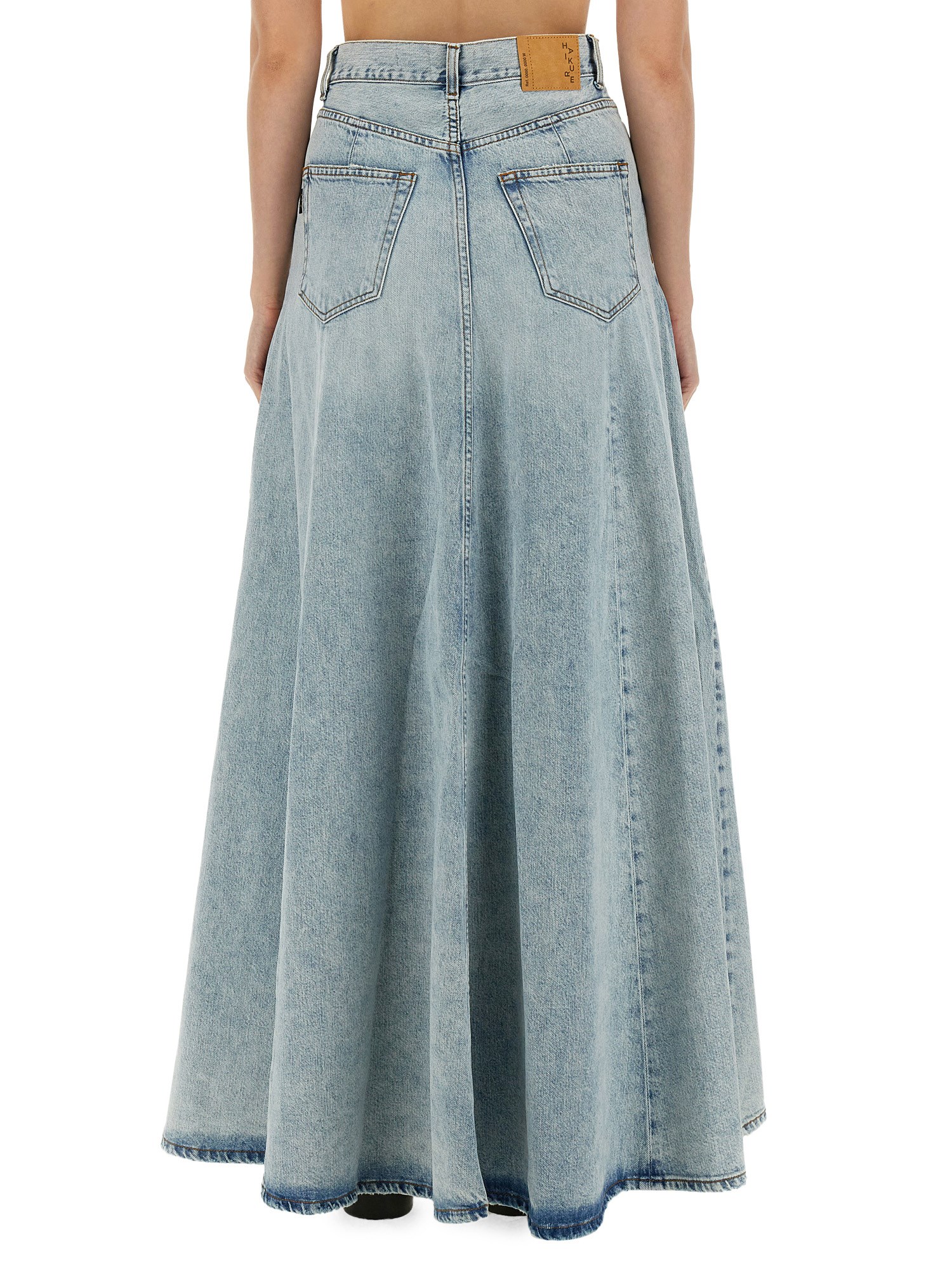 HAIKURE    LONG DENIM SKIRT