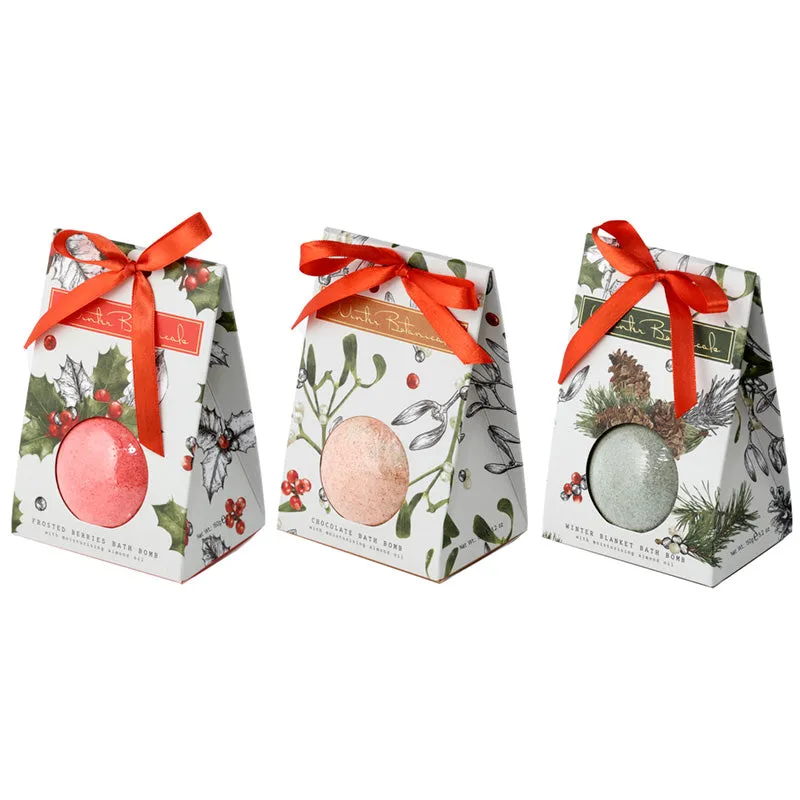 Handmade Bath Bomb in Gift Box - Christmas Winter Botanicals XBATH69