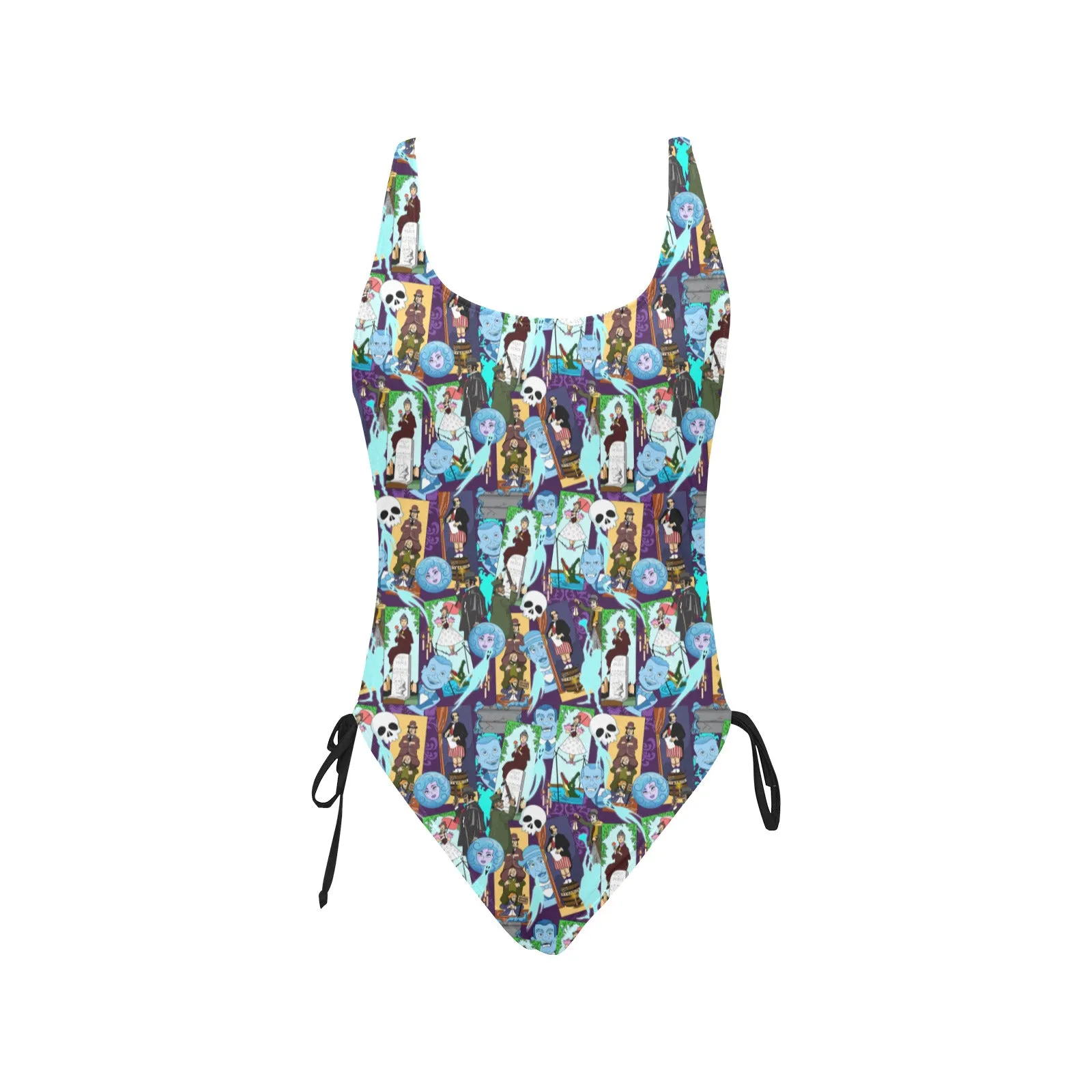 Haunted Mansion Favorites Drawstring Side Women's One-Piece Swimsuit