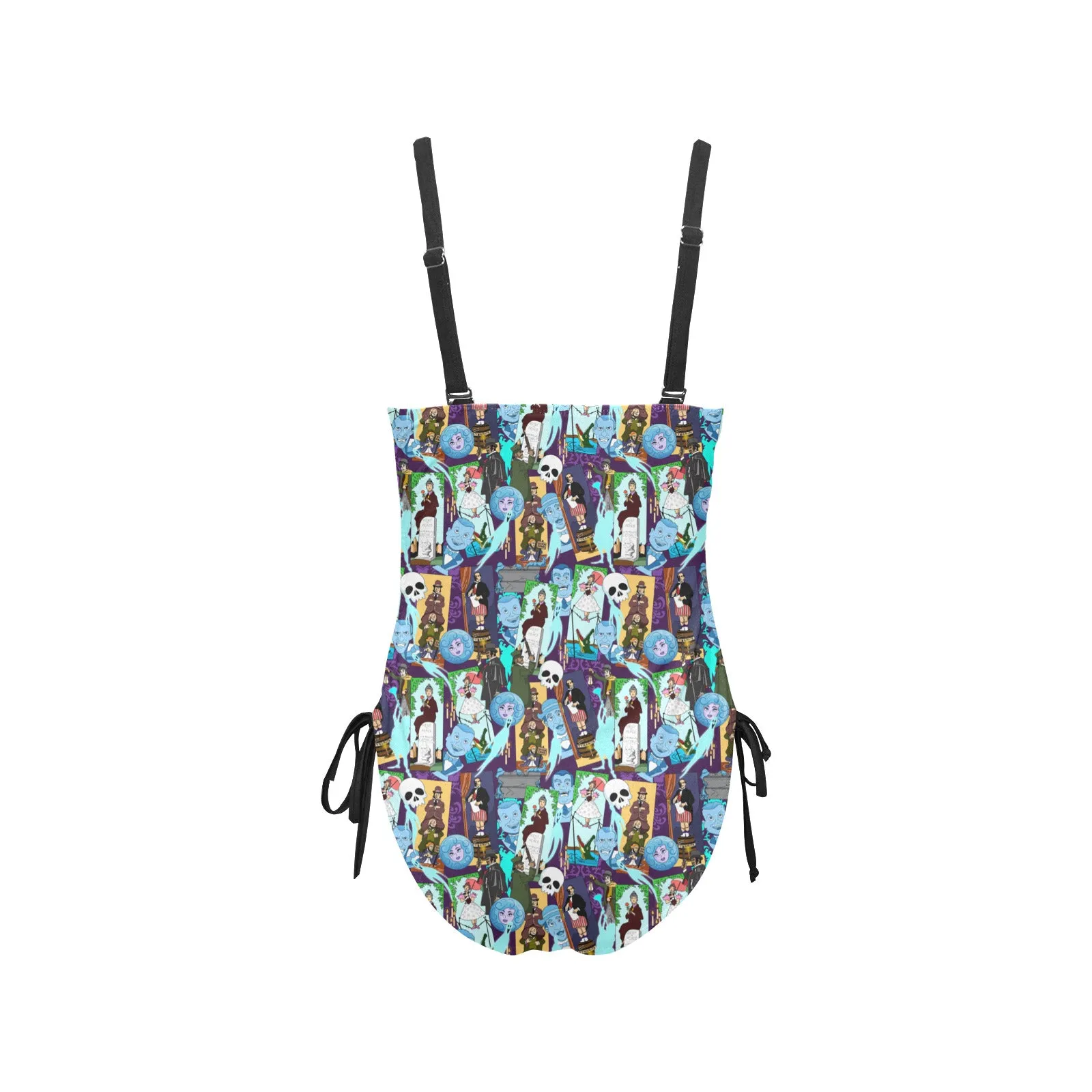 Haunted Mansion Favorites Drawstring Side Women's One-Piece Swimsuit