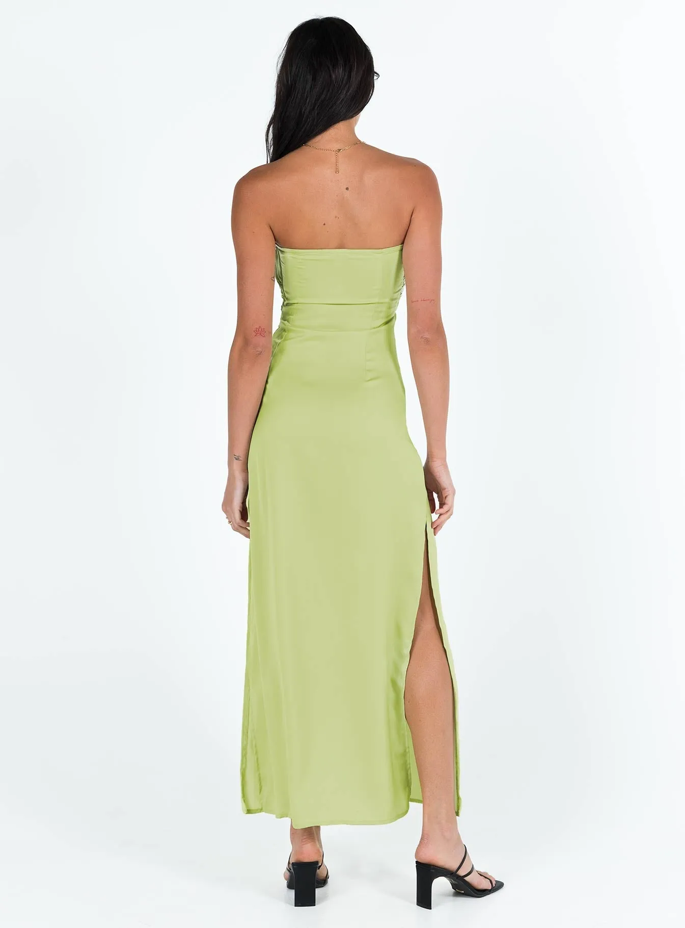 Irena Strapless Maxi Green