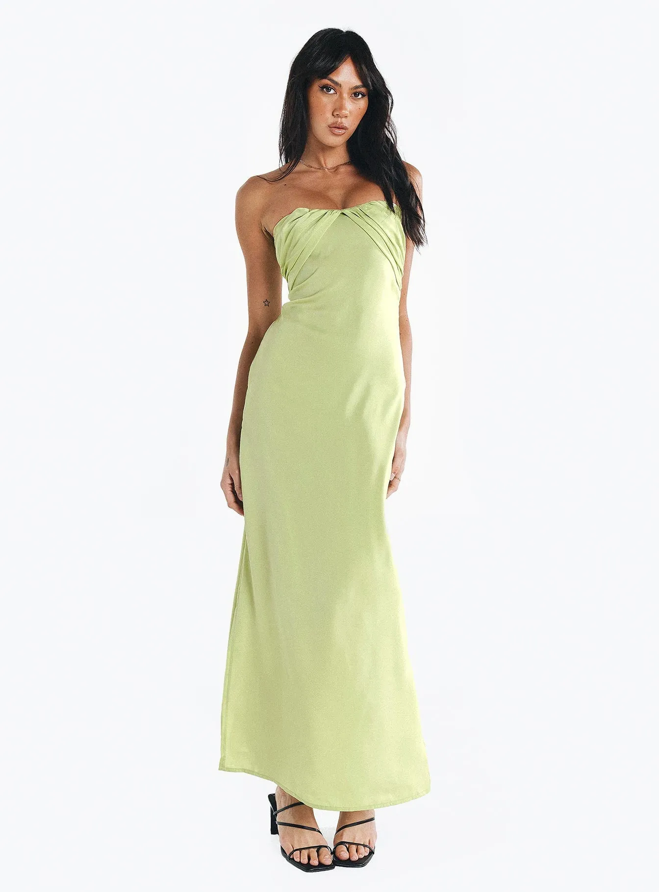 Irena Strapless Maxi Green