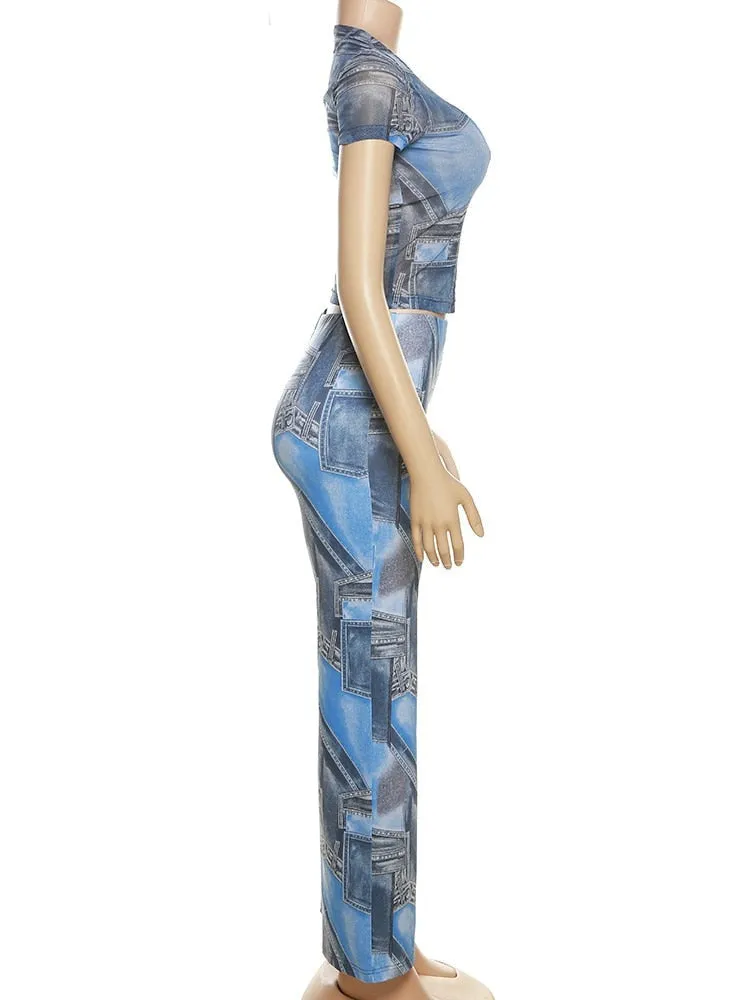 Jayda Stretch Denim Set