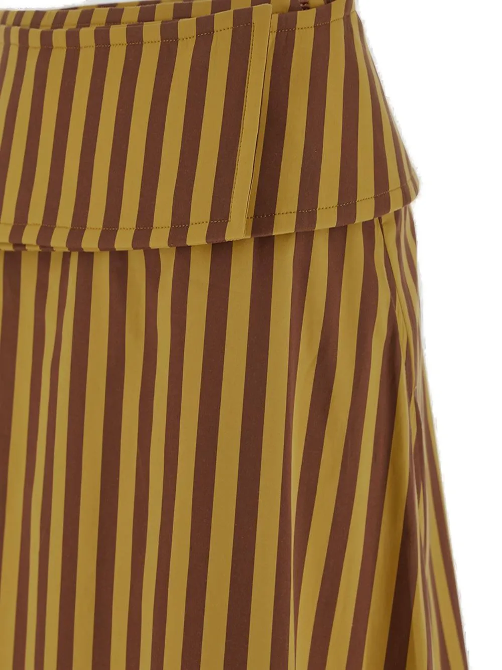 Jil Sander Striped High-Waist Midi Skirt