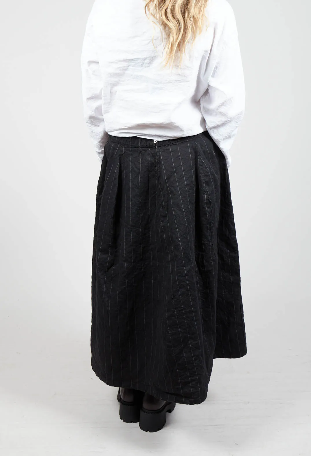 Jleana Skirt in Black Stripe