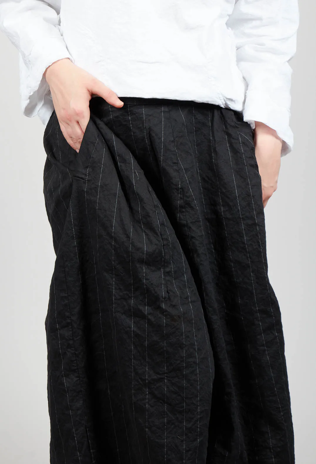 Jleana Skirt in Black Stripe