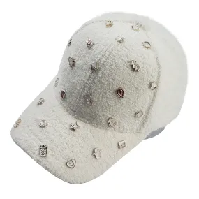 Kealy Winter Baseball Hat in White