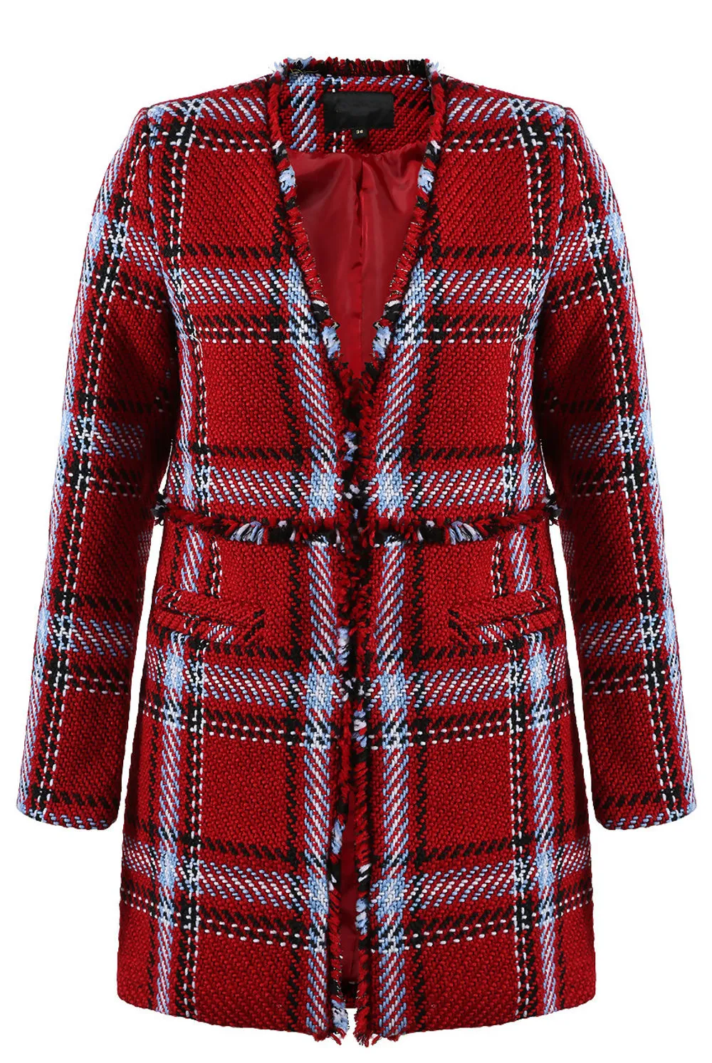 Knitted Glen Check Overcoat