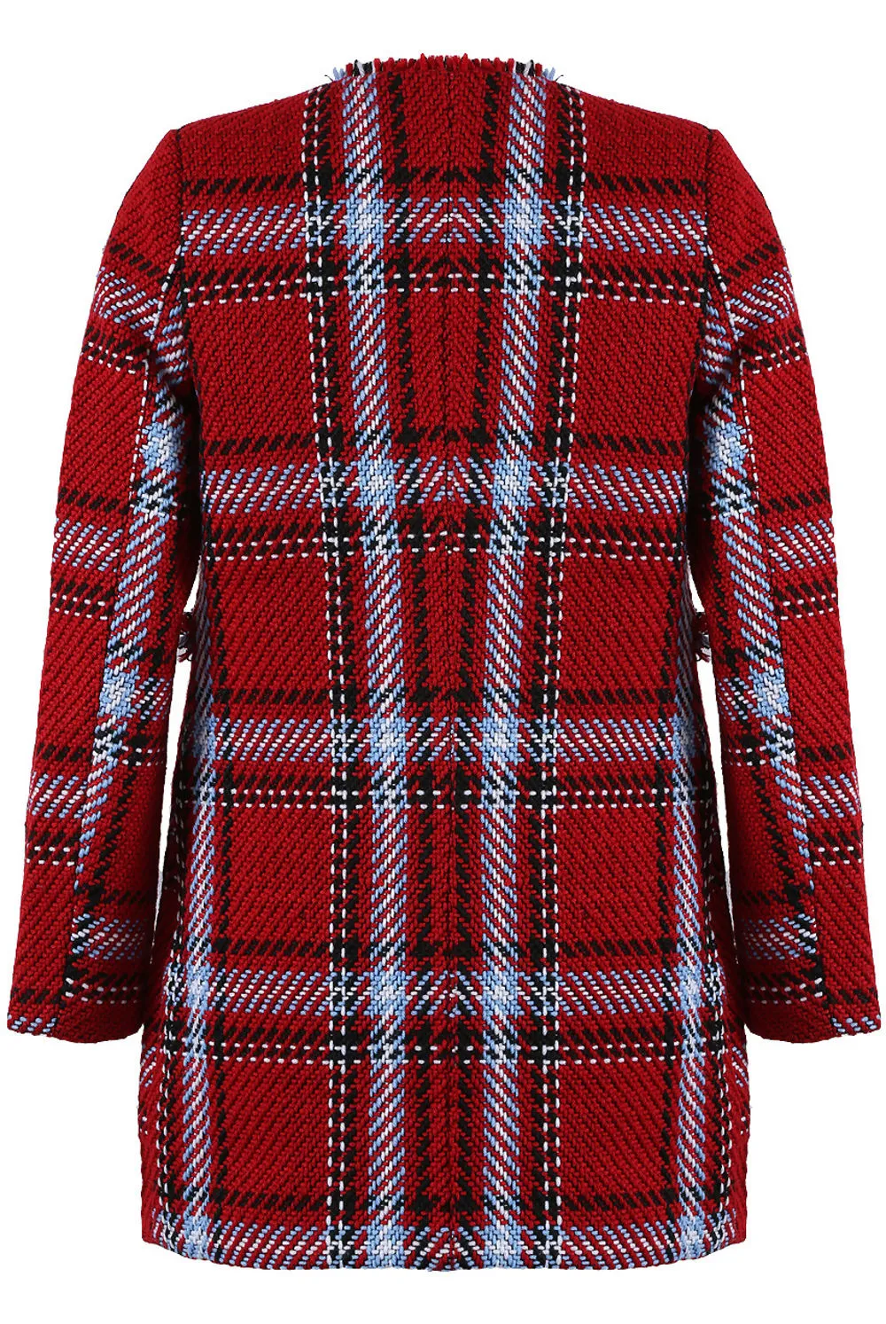 Knitted Glen Check Overcoat