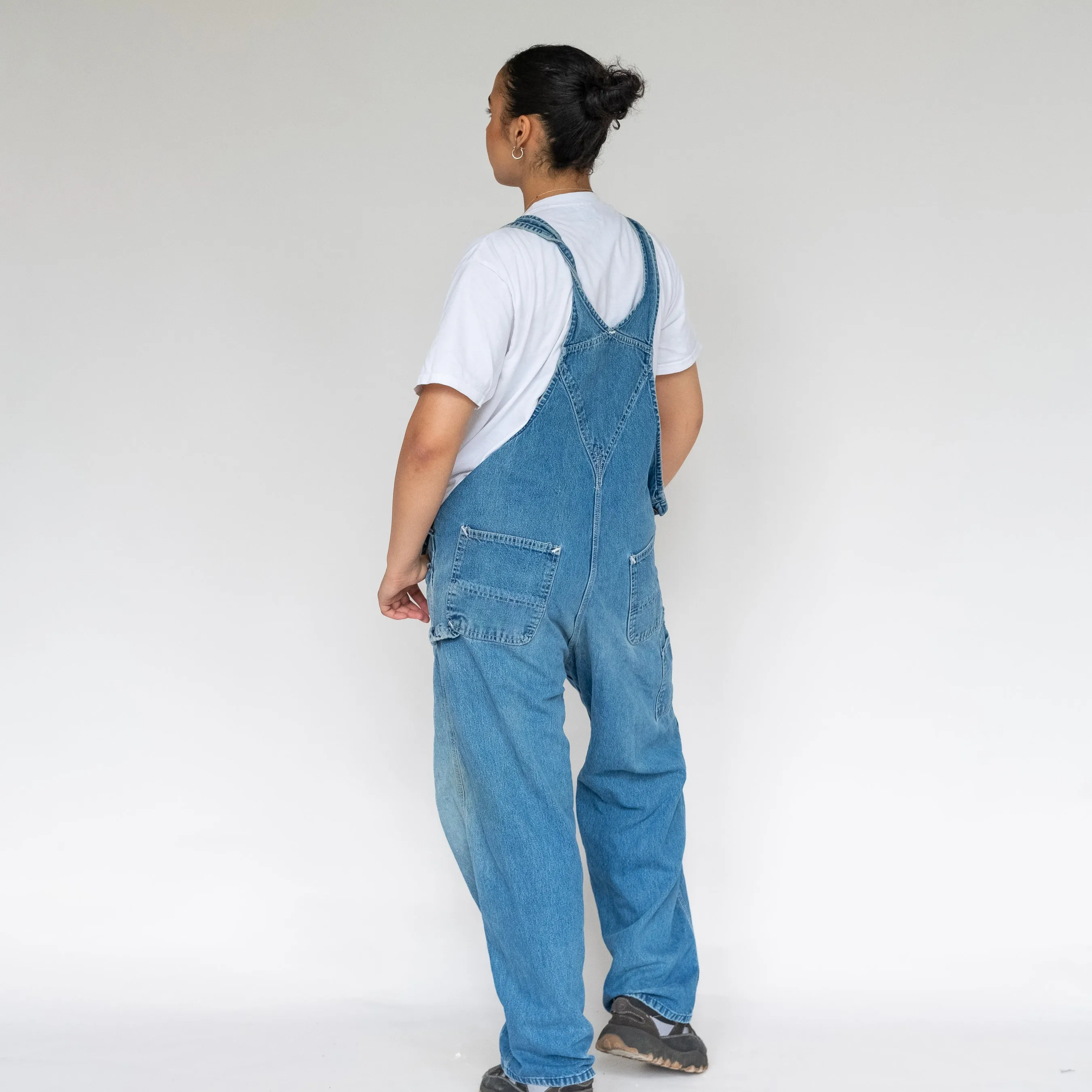 Light Blue 90s Carhartt Canvas Baggy Dungarees (L)