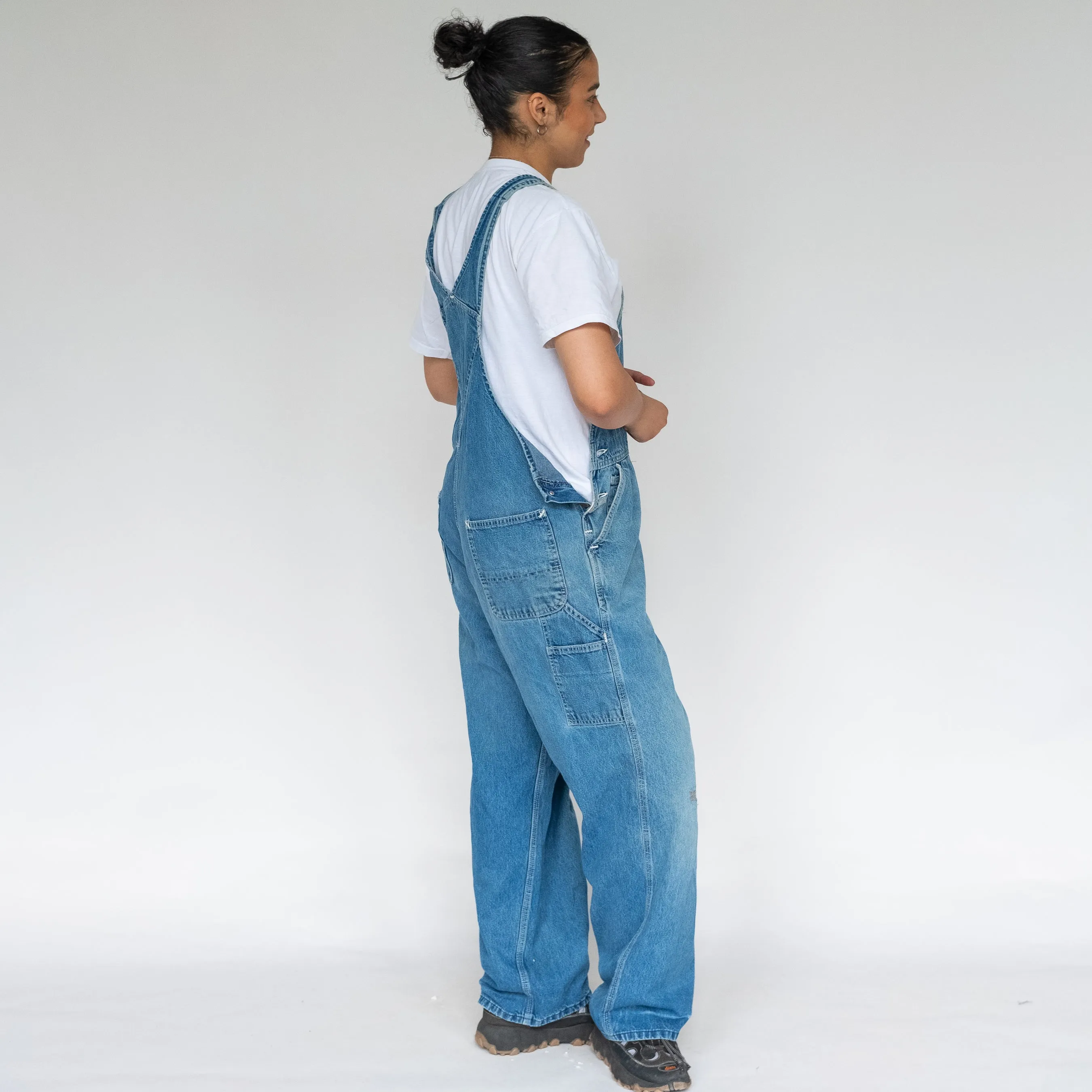 Light Blue 90s Carhartt Canvas Baggy Dungarees (L)