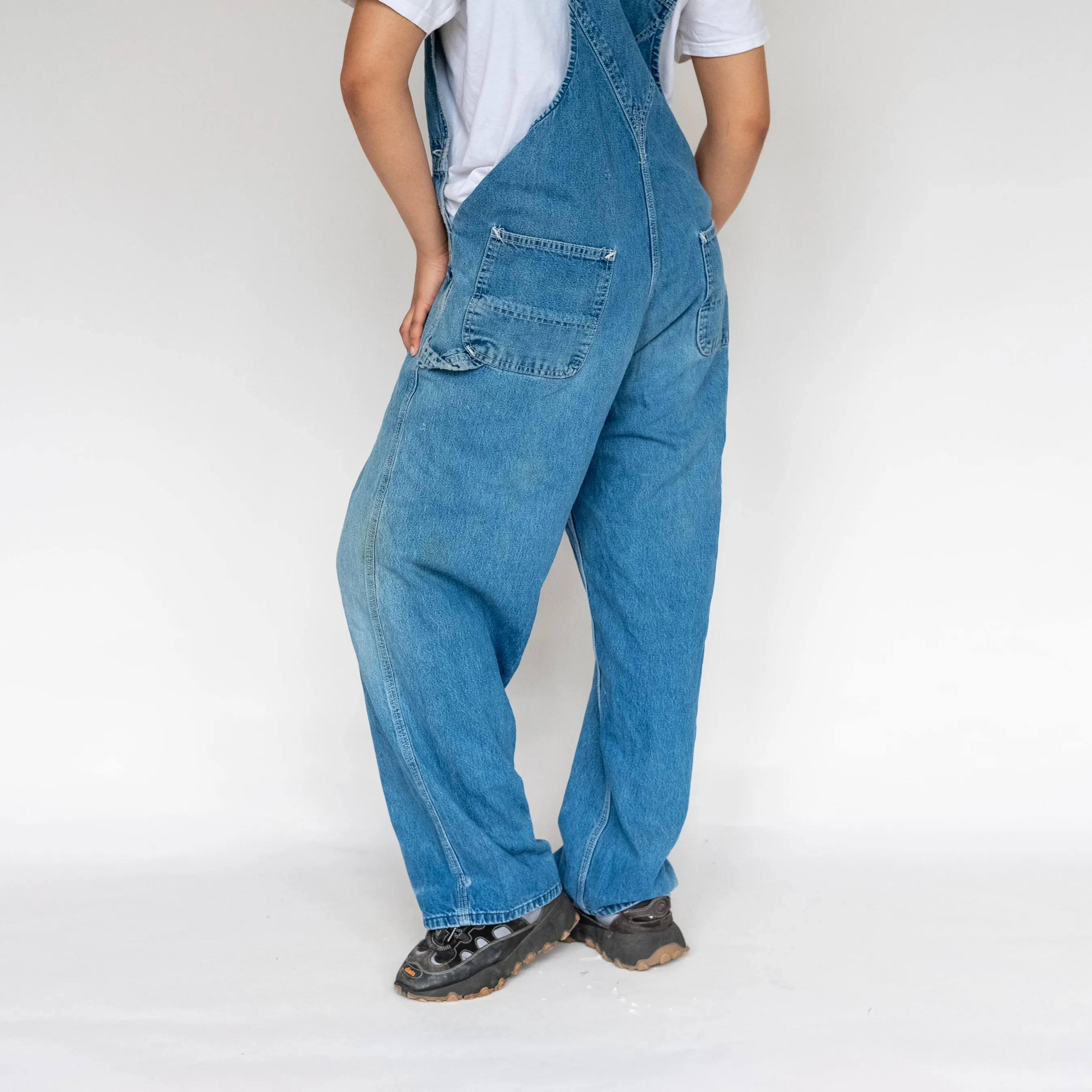 Light Blue 90s Carhartt Canvas Baggy Dungarees (L)