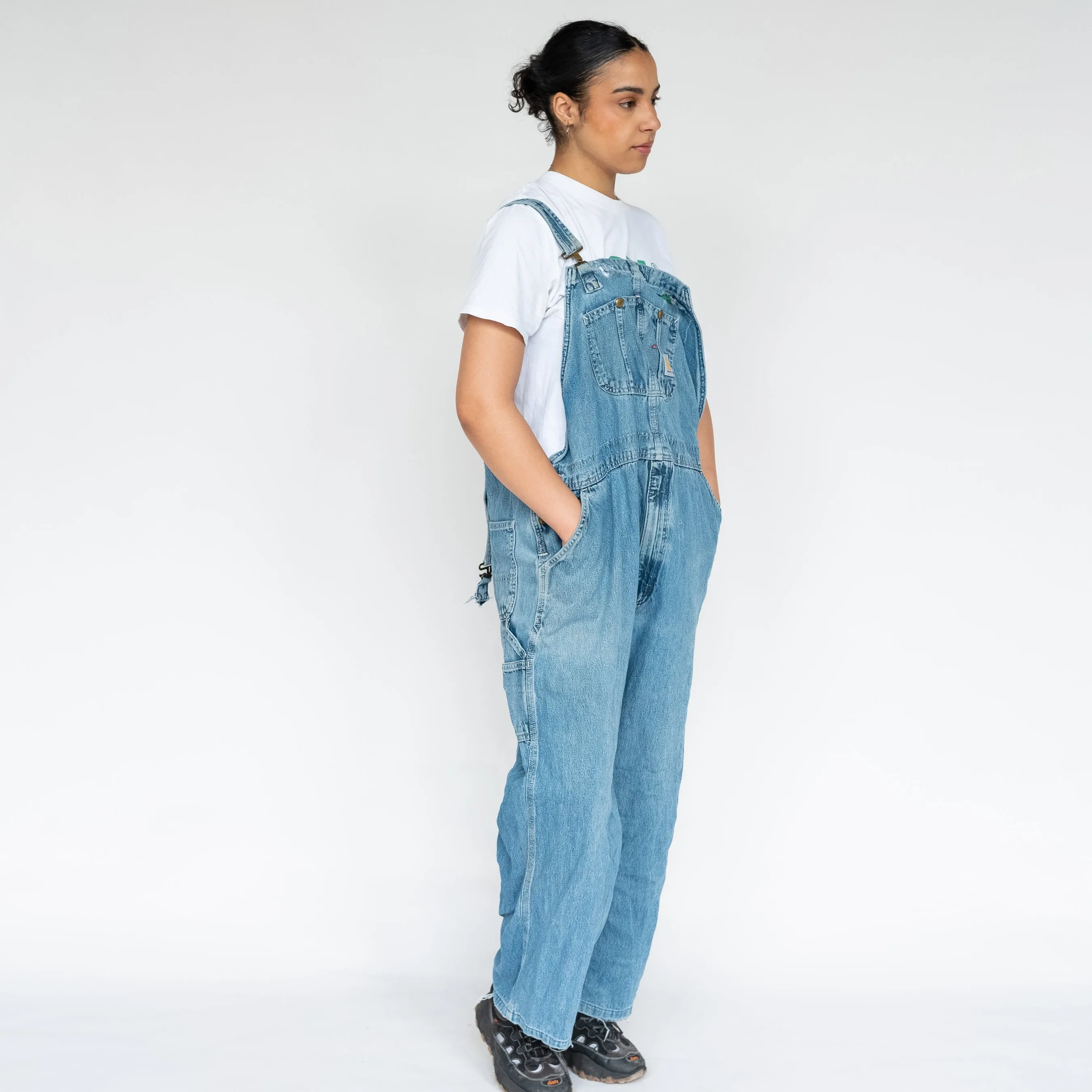 Light Blue 90s Carhartt Denim Baggy Dungarees (XL)