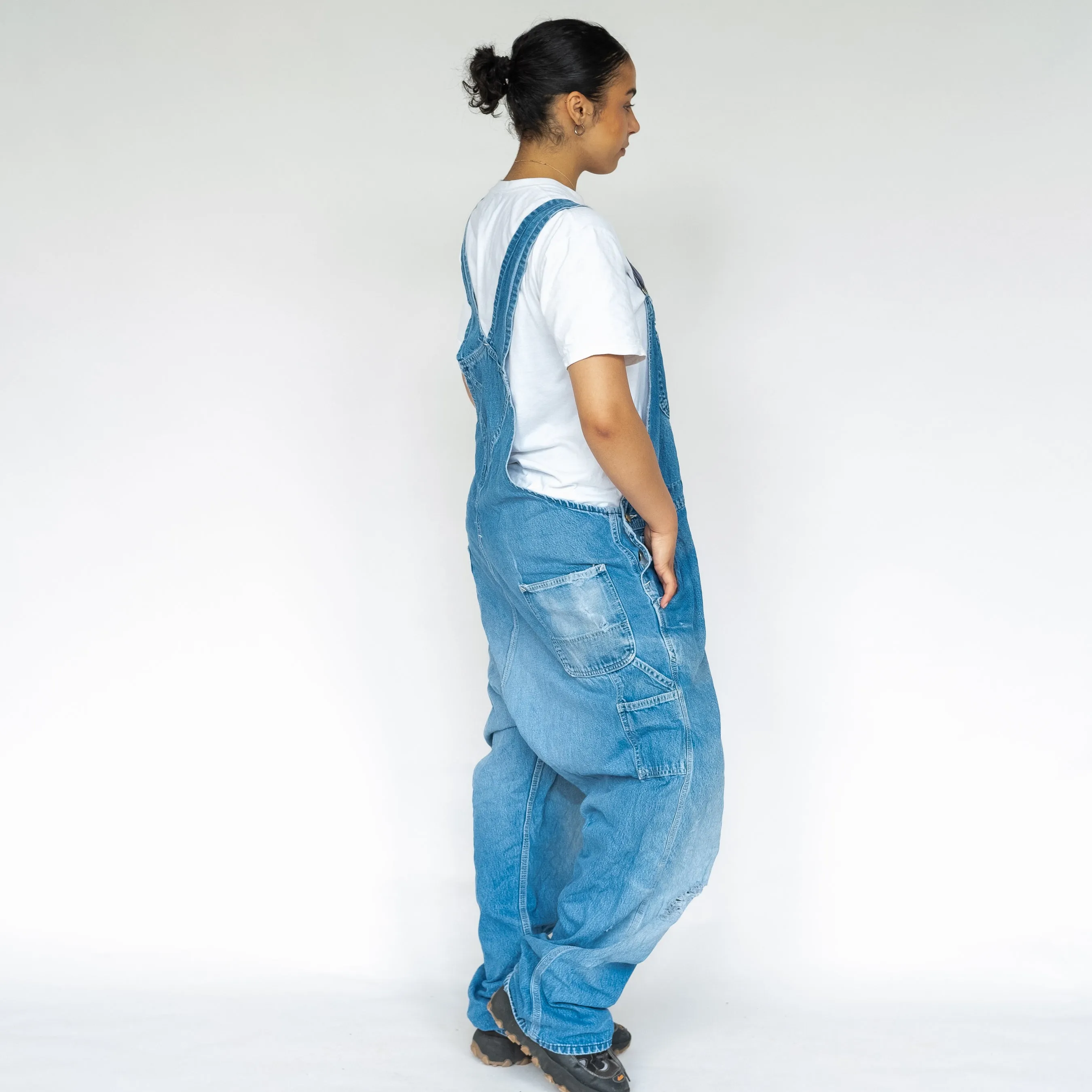 Light Blue 90s Carhartt Denim Baggy Dungarees (XXL)