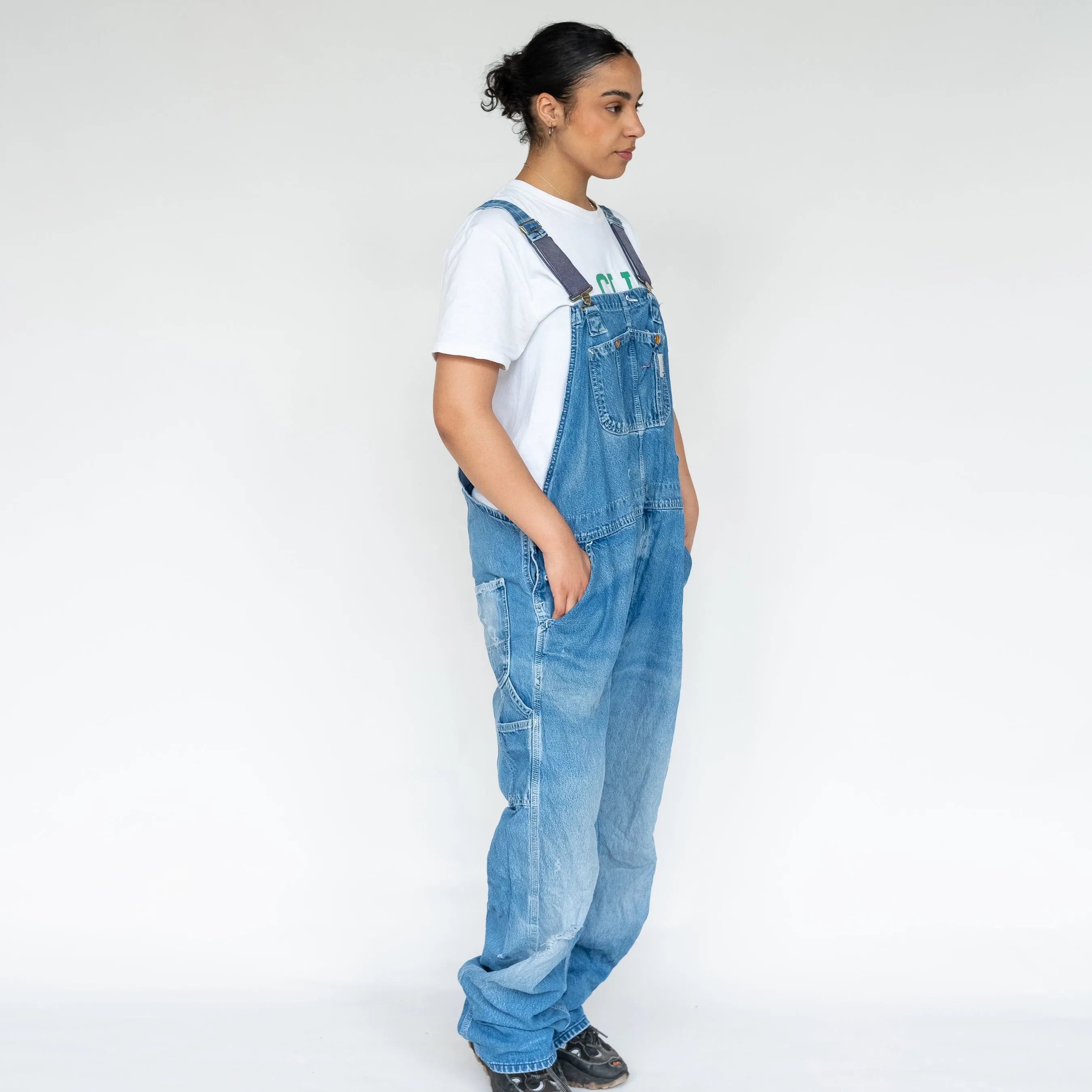 Light Blue 90s Carhartt Denim Baggy Dungarees (XXL)