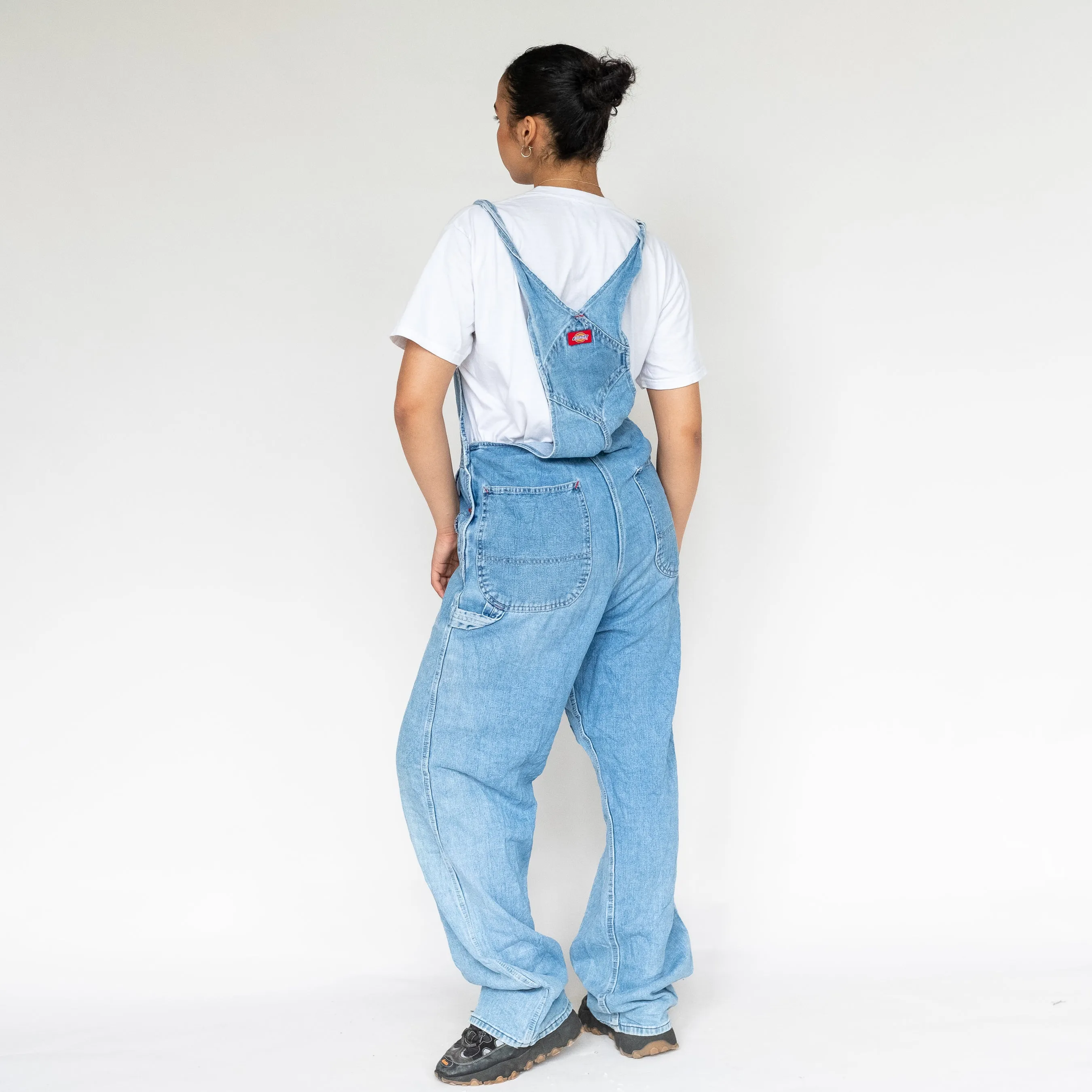 Light Blue 90s Dickies Denim Baggy Dungarees (L)