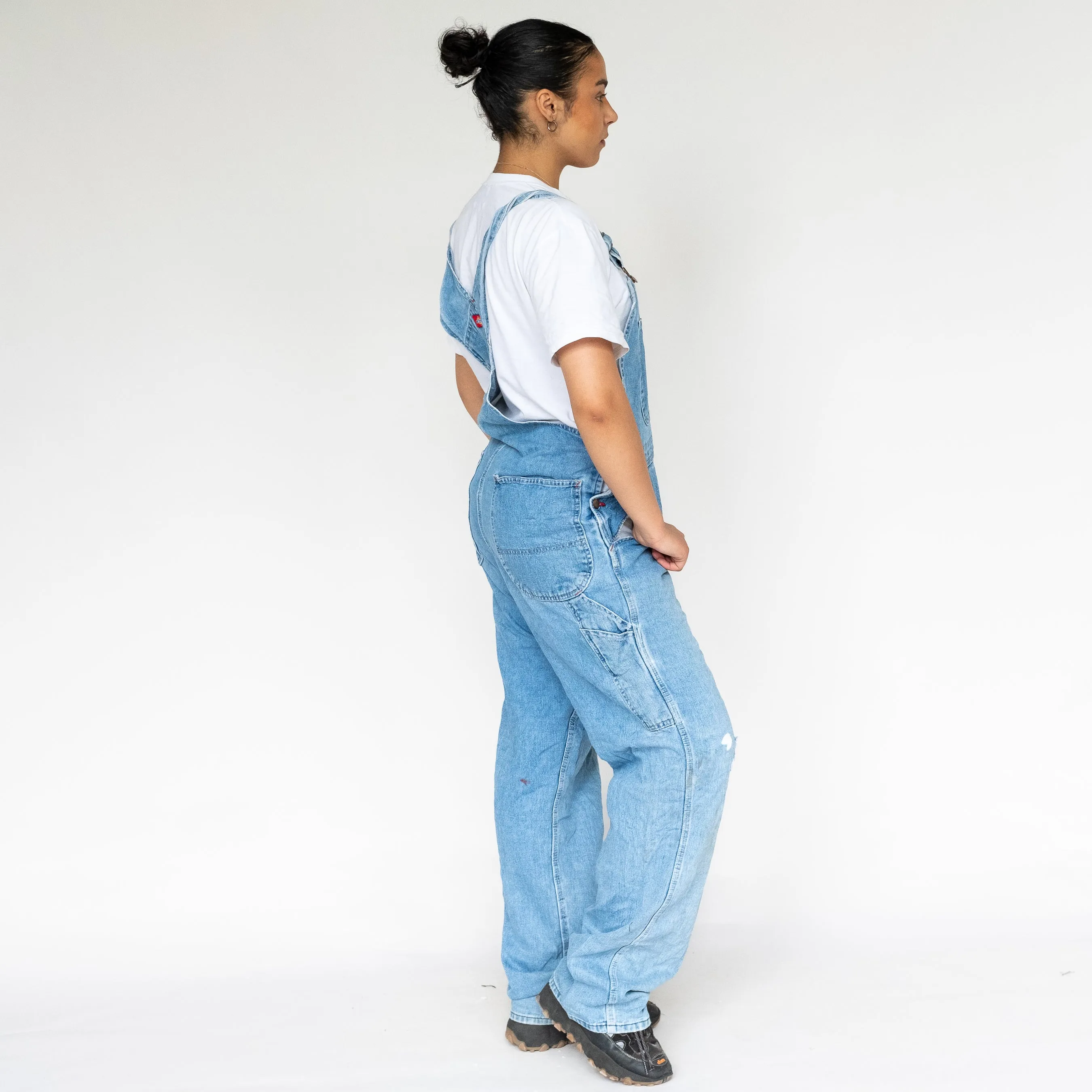 Light Blue 90s Dickies Denim Baggy Dungarees (L)