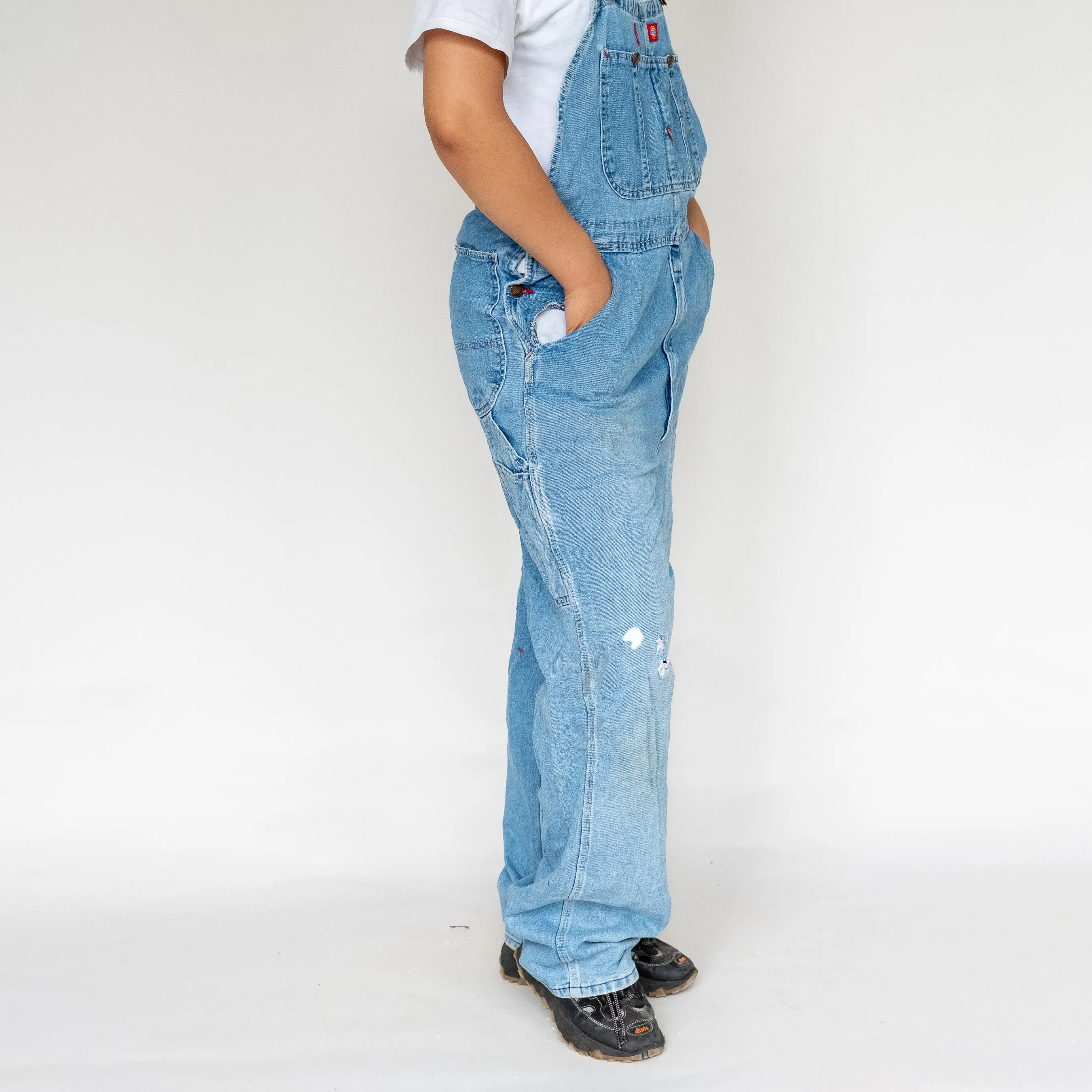 Light Blue 90s Dickies Denim Baggy Dungarees (L)