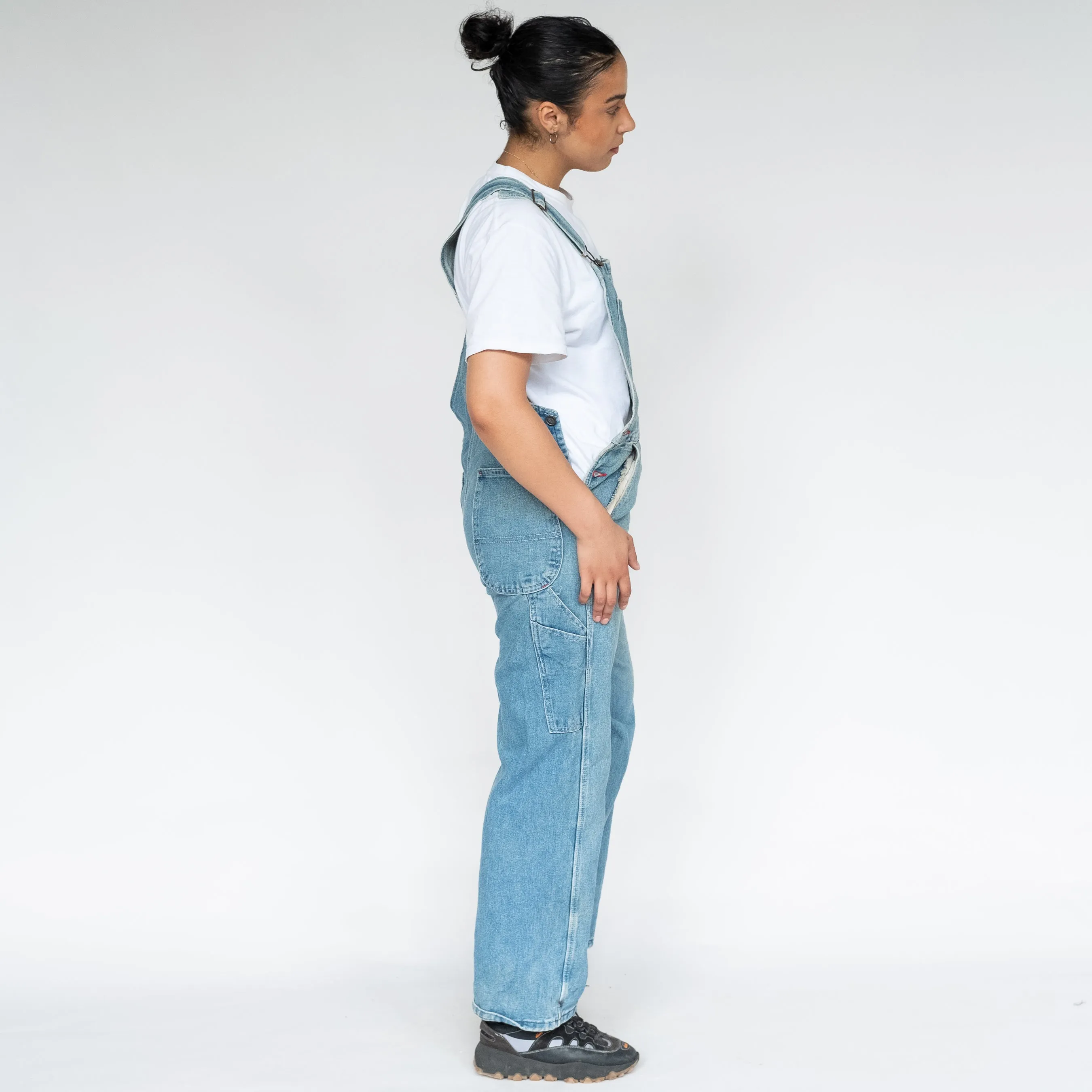 Light Blue 90s Dickies Denim Baggy Dungarees (S)