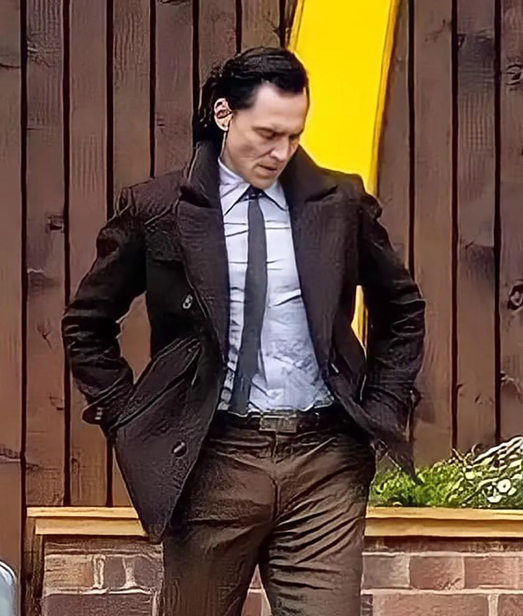 Loki S02 Tom Hiddleston Brown Peacoat - Loki Wool Peacoat