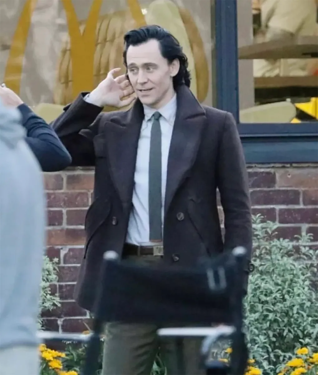 Loki S02 Tom Hiddleston Brown Peacoat - Loki Wool Peacoat