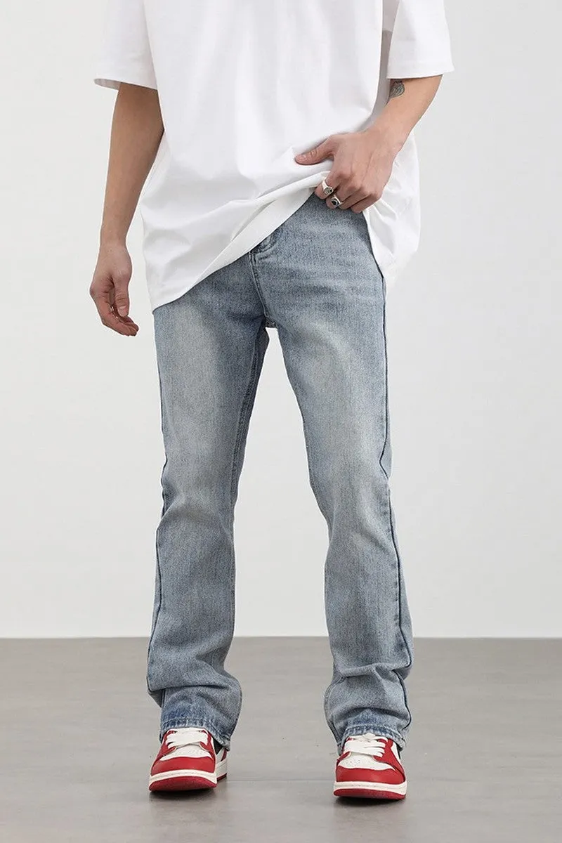 Loose Washed Flared Jeans