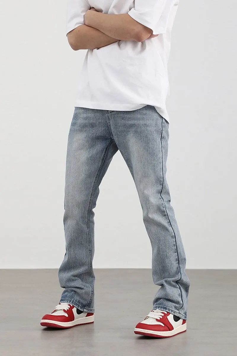 Loose Washed Flared Jeans