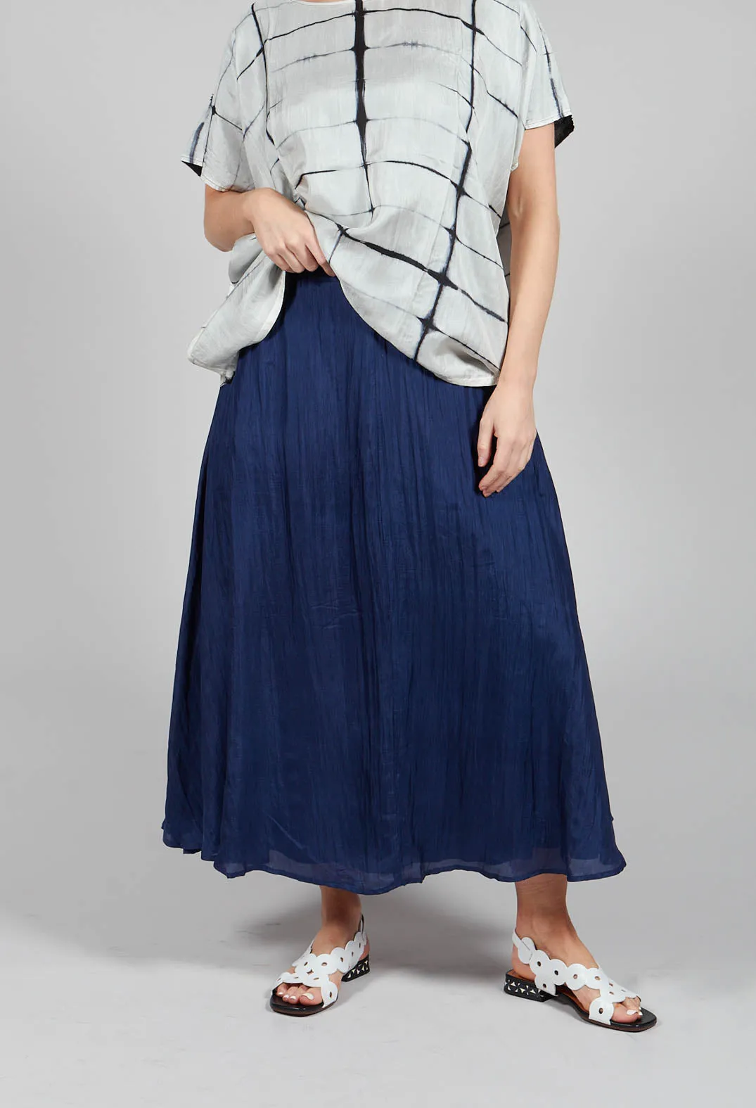 Lotus Skirt in Navy