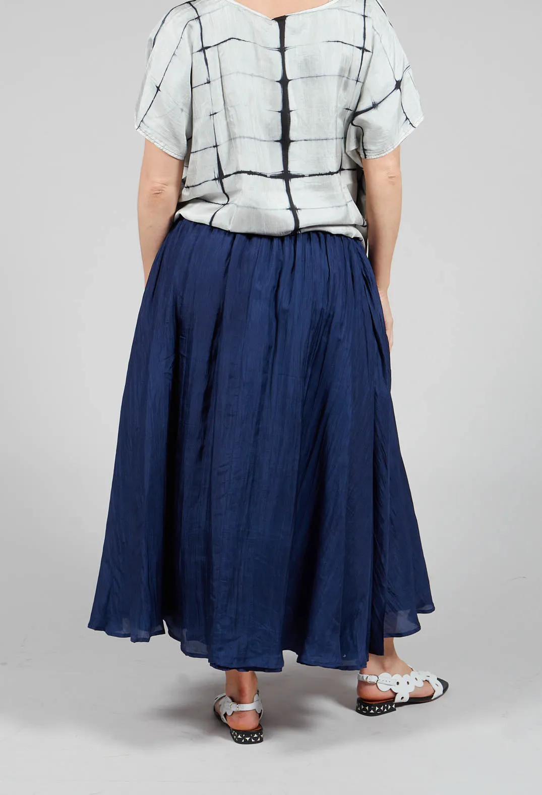 Lotus Skirt in Navy