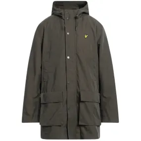 Lyle & Scott Golden Eagle Logo Plain Hooded Green Jacket