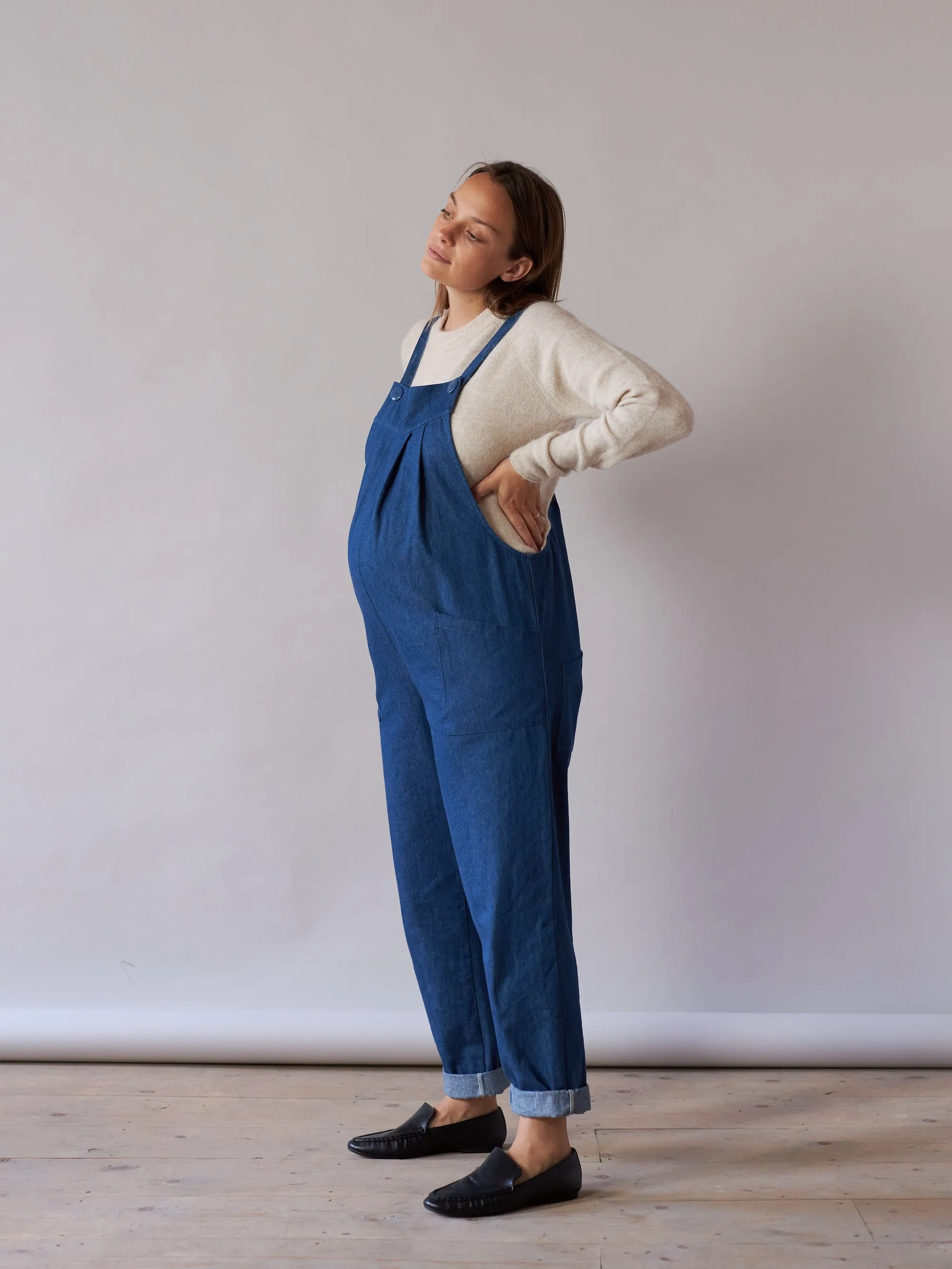 Mae Dungarees in Denim