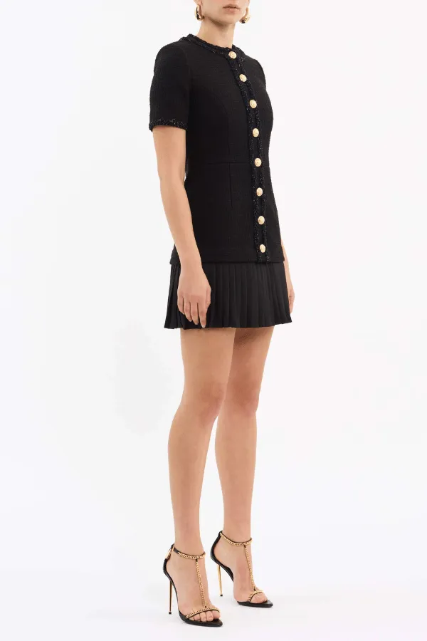 Margo Short Sleeve Mini Dress Black