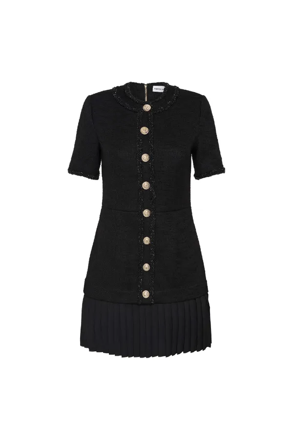 Margo Short Sleeve Mini Dress Black