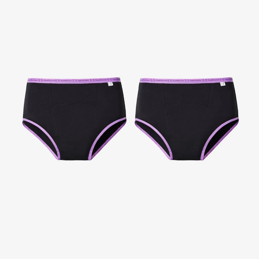 MaxAbsorb Period Underwear Pack of 2 (Lilac & Black)