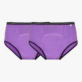 MaxAbsorb Period Underwear Pack of 2 (Lilac & Black)