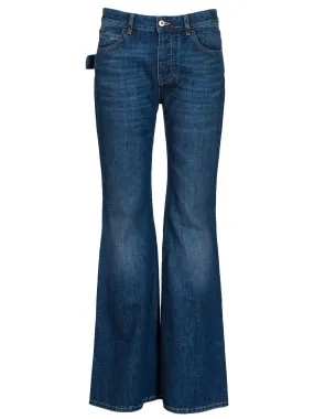 Medium washed flared jeans