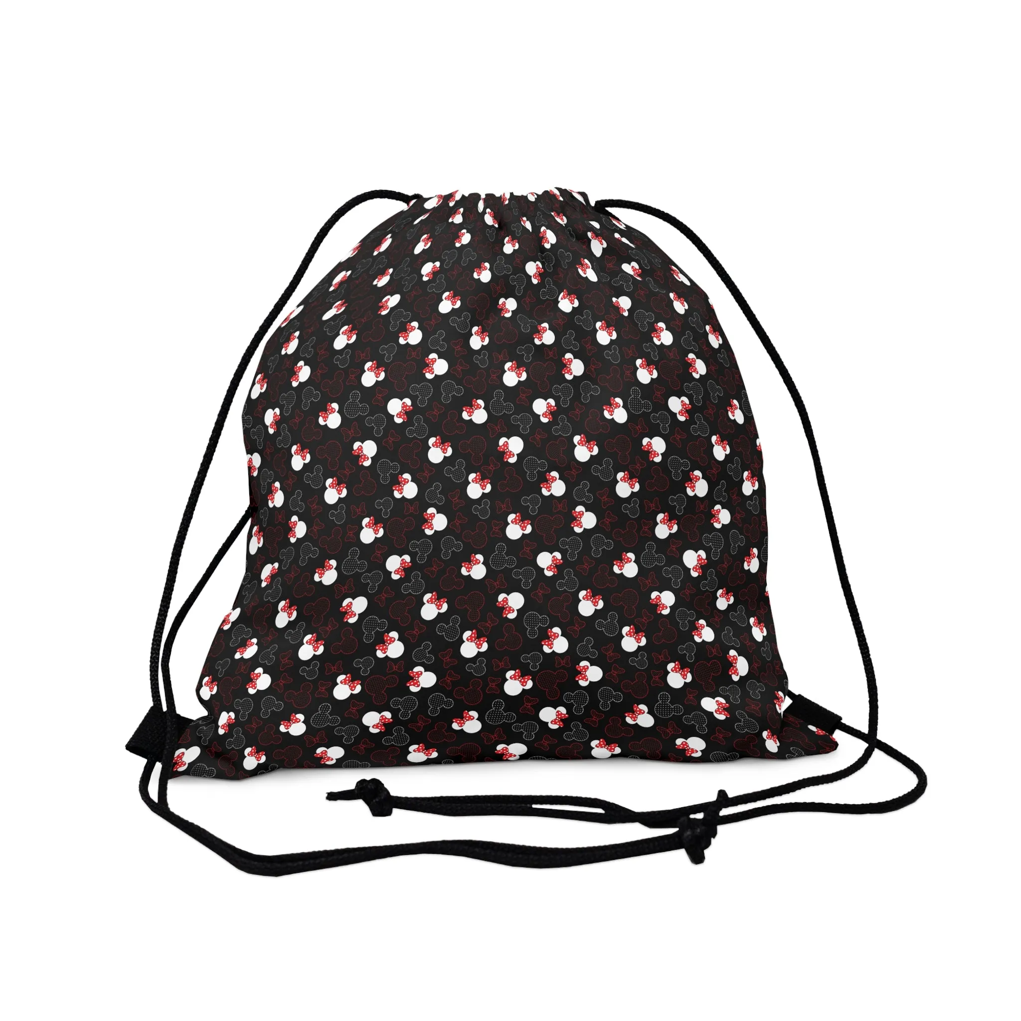 Mickey And Minnie Dots Drawstring Bag