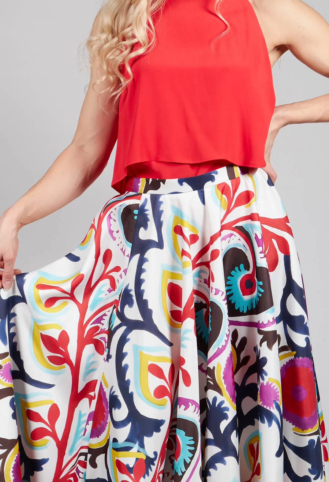 Midi Skirt in Mexico Print