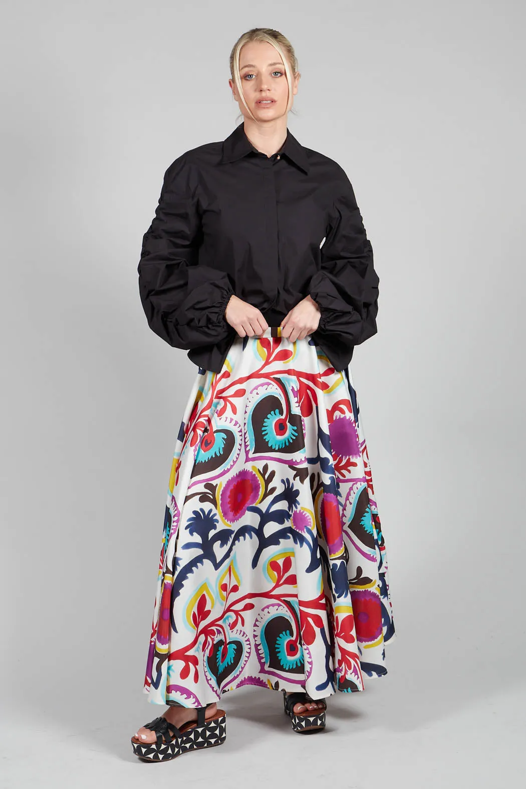 Midi Skirt in Mexico Print