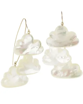 Mother of Pearl Cloud Cluster Earrings