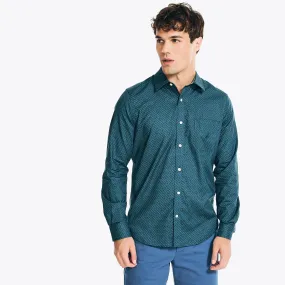 Nautica Men's Sustainably Crafted Printed Shirt Peacoat