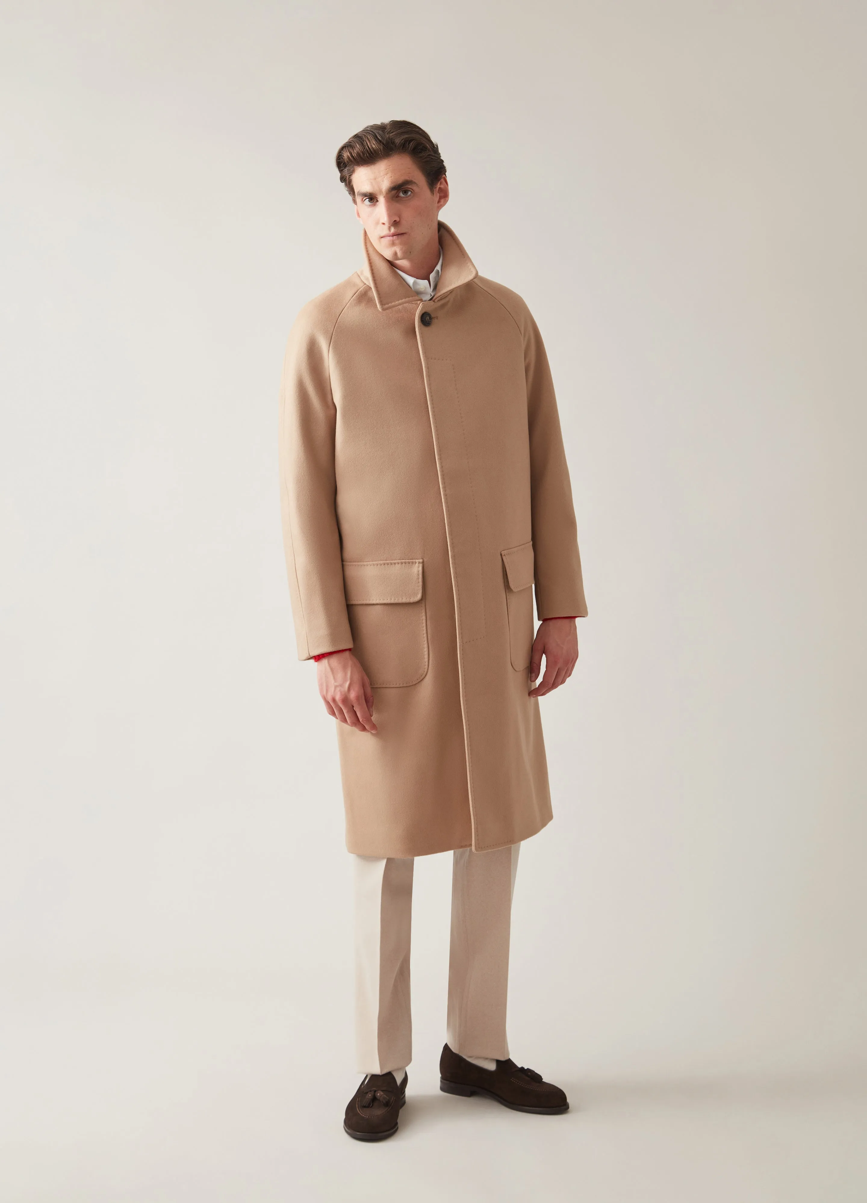 Nelson Raglan Coat - Camel