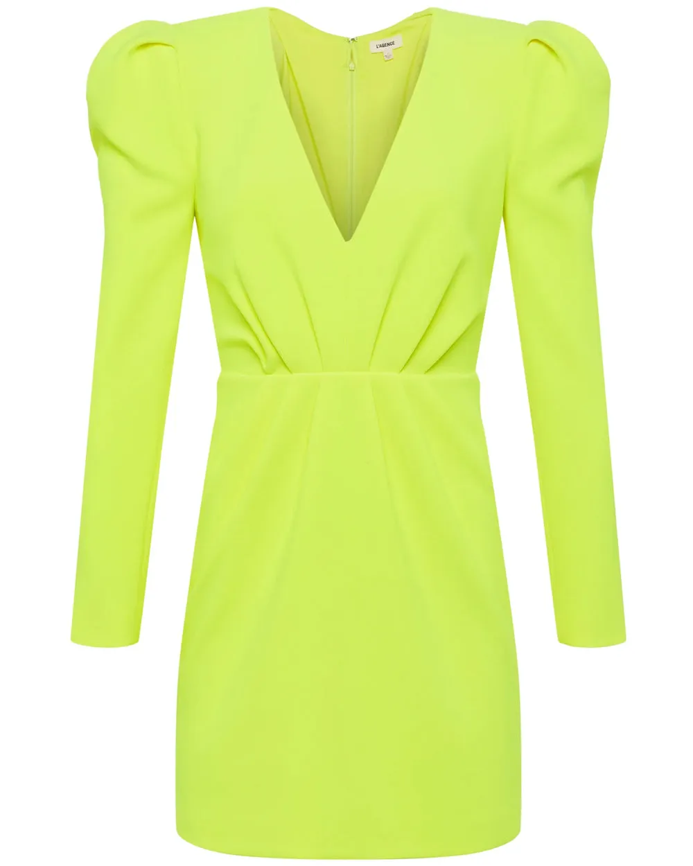 Neon Citrus Linnie Long Sleeve Pleated Dress