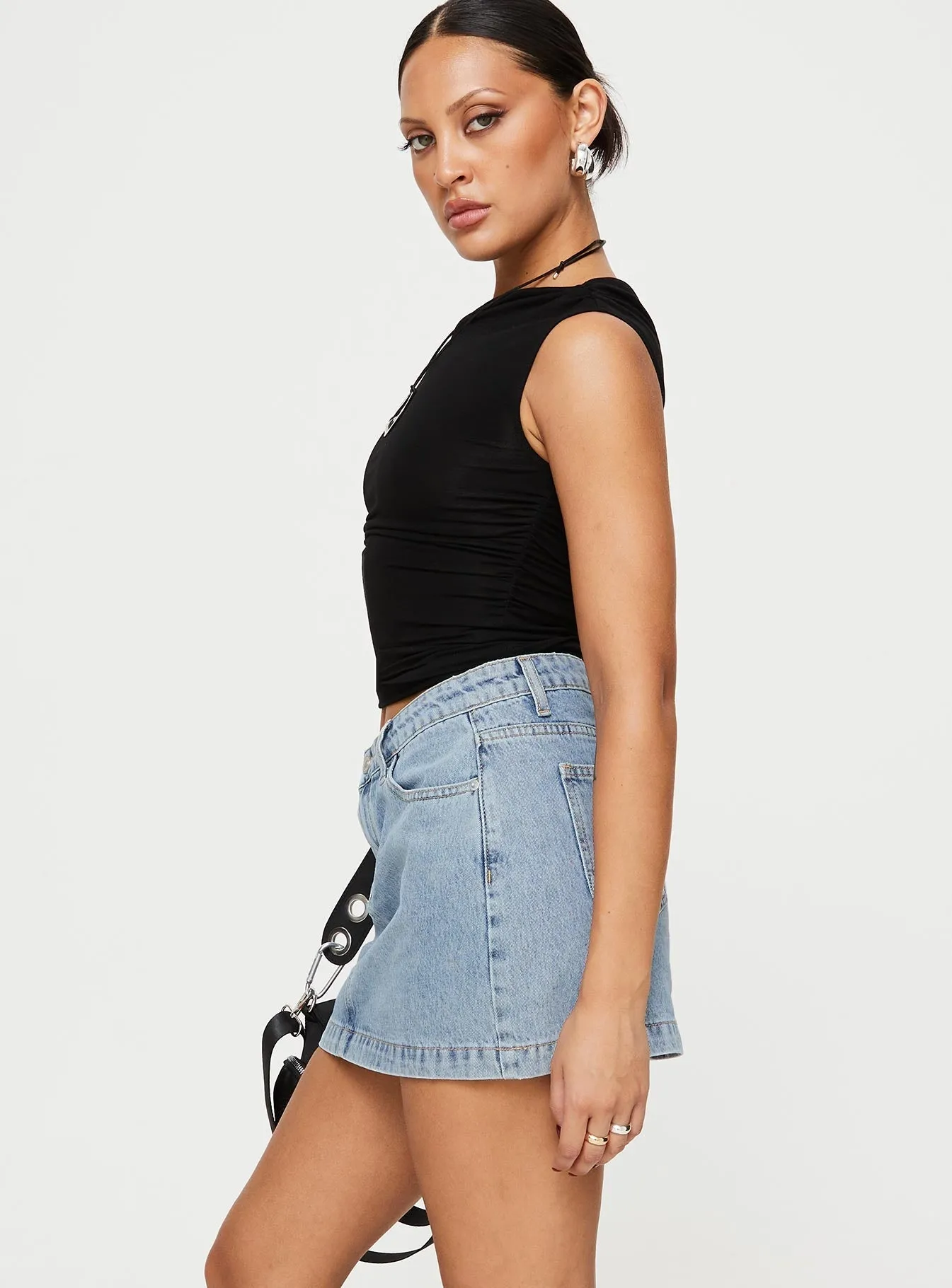 Nique Denim Mini Skirt Light Wash