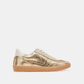 Notice Sneakers - Gold Distressed Leather