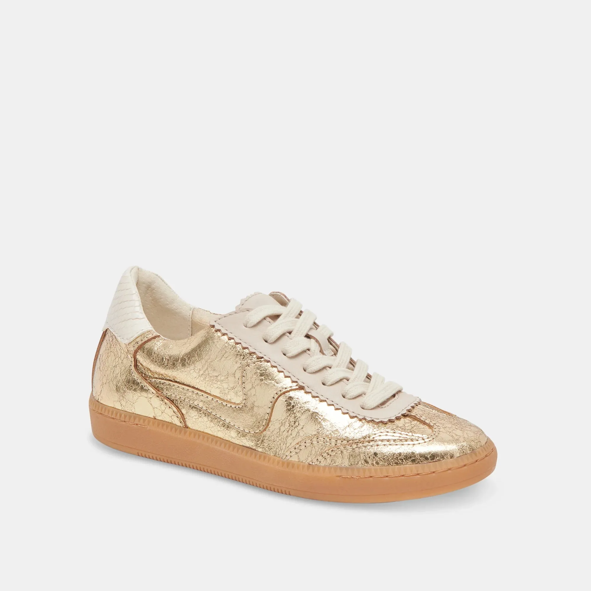 Notice Sneakers - Gold Distressed Leather