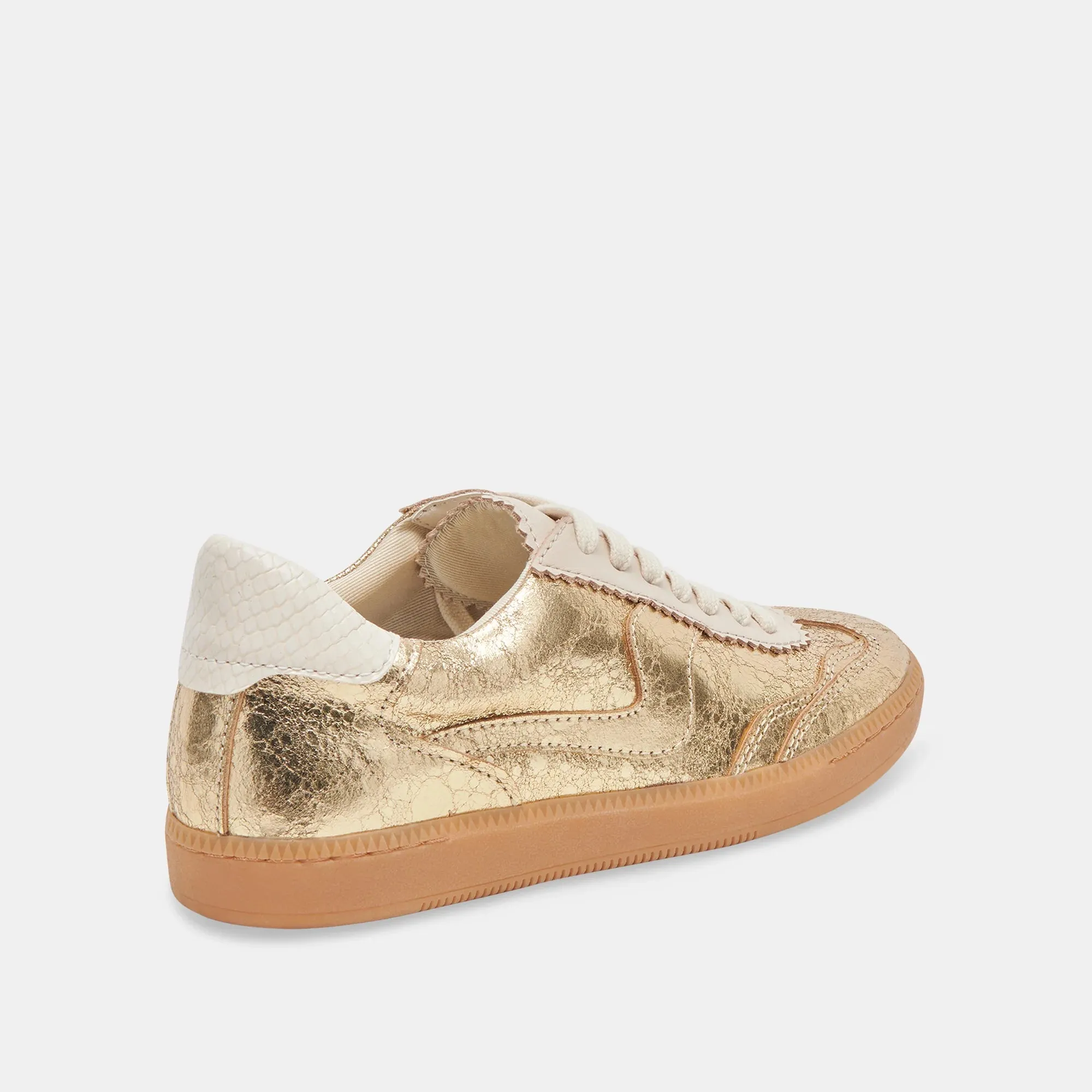 Notice Sneakers - Gold Distressed Leather